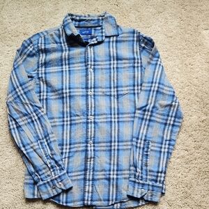Apt. 9 Blue and Gray Plaid Casual Shirt
